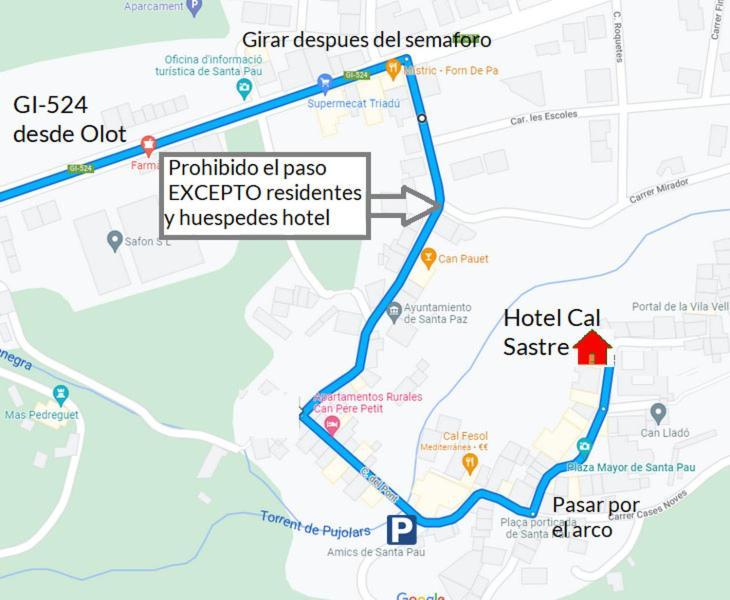 Hotel Cal Sastre Santa Pau Luaran gambar